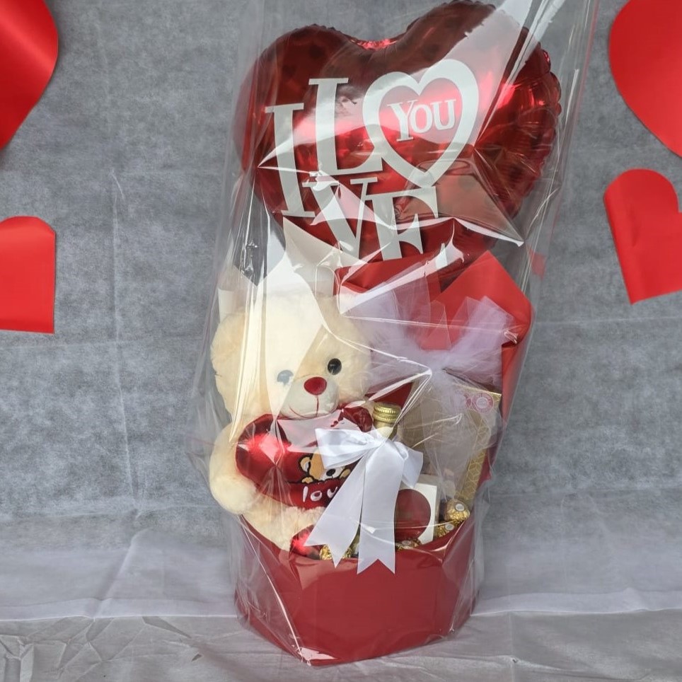 מארז אהבה עם דובי| גדול