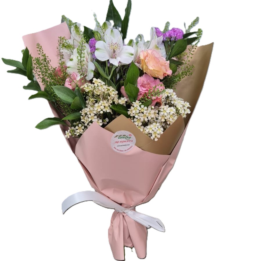 זר פרונטאלי וורוד סגול לבן