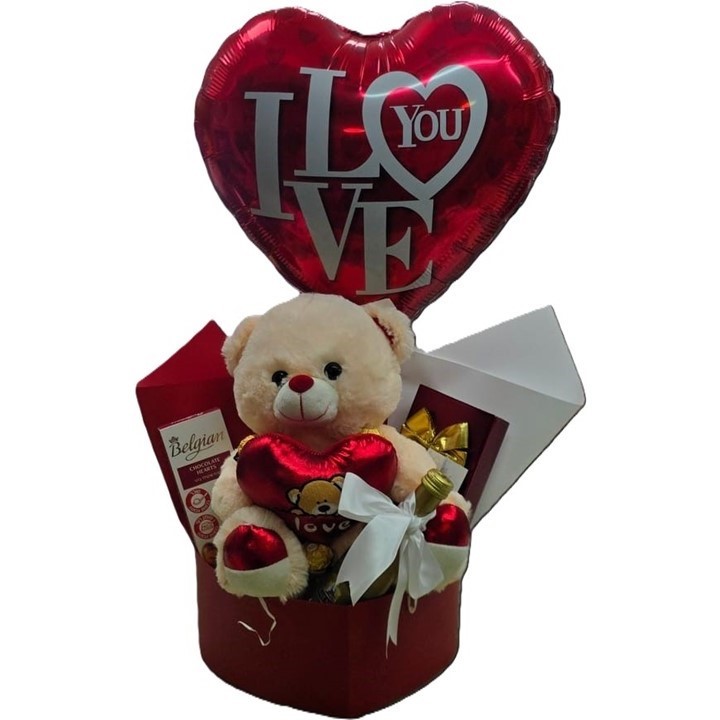 מארז דובי שוקולד ויין