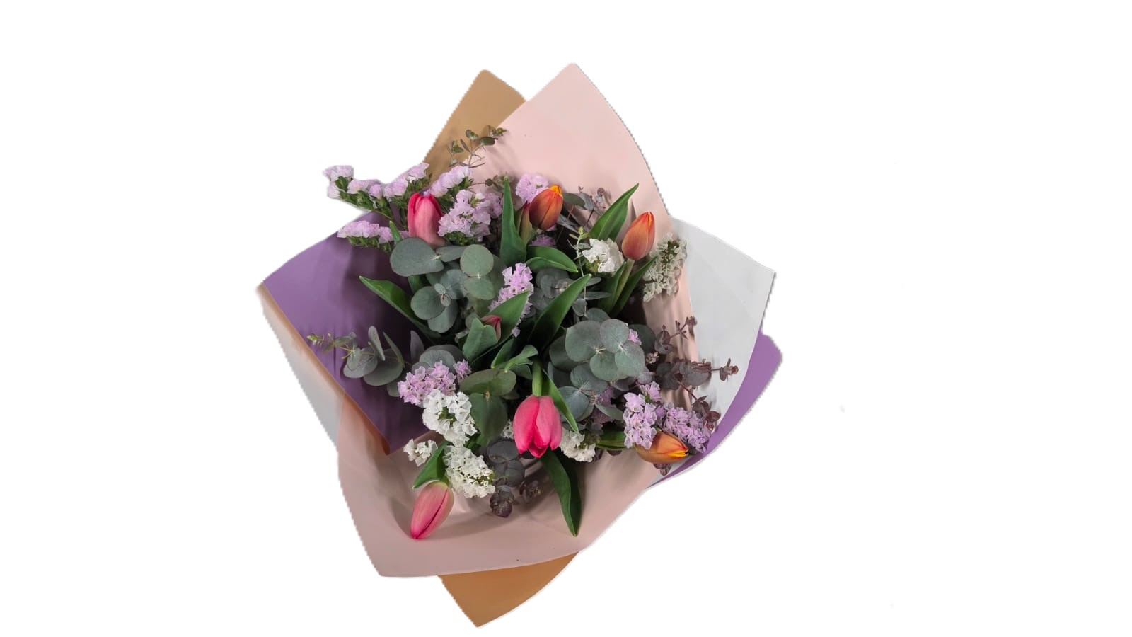 זר טוליפ צבעוני